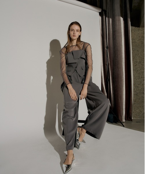 LE'RURE（リルアー）の「Multiway set up pants（パンツドレス・レディース・ベージュ/ネイビー/グレー/ブラック・MEDIUM/M-Regular）」の18枚目の写真