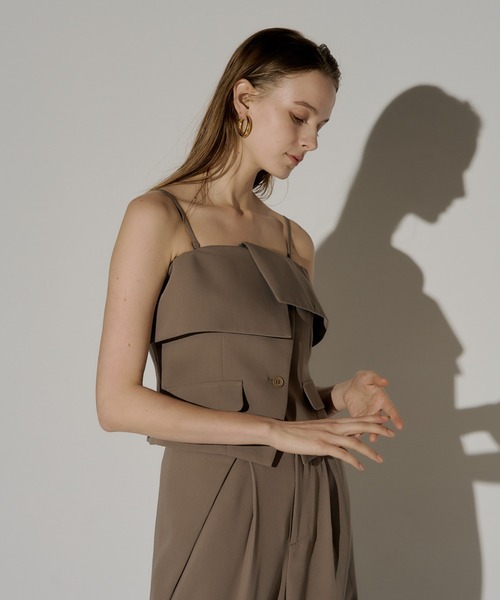 LE'RURE（リルアー）の「Multiway set up pants（パンツドレス・レディース・ベージュ/ネイビー/グレー/ブラック・MEDIUM/M-Regular）」の12枚目の写真