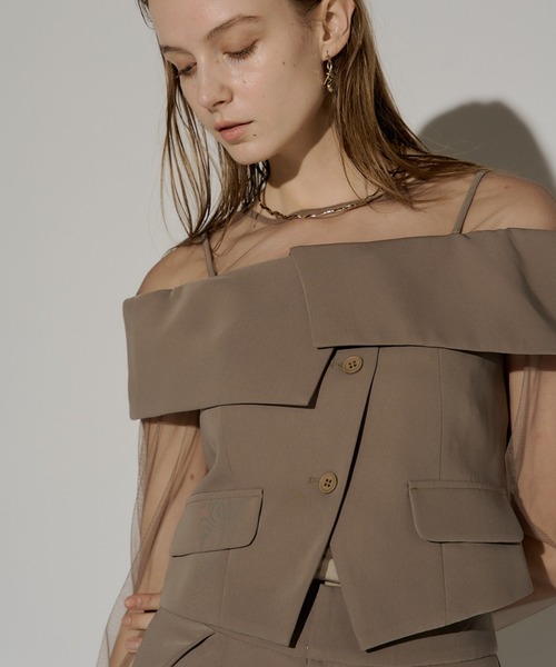 LE'RURE（リルアー）の「Multiway set up pants（パンツドレス・レディース・ベージュ/ネイビー/グレー/ブラック・MEDIUM/M-Regular）」の5枚目の写真