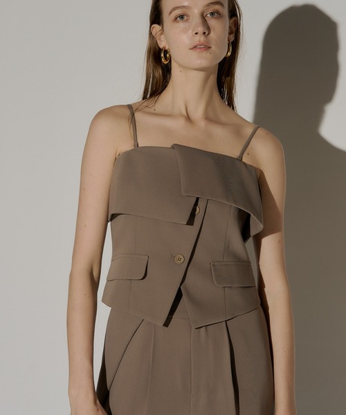 LE'RURE（リルアー）の「Multiway set up pants（パンツドレス・レディース・ベージュ/ネイビー/グレー/ブラック・MEDIUM/M-Regular）」の7枚目の写真