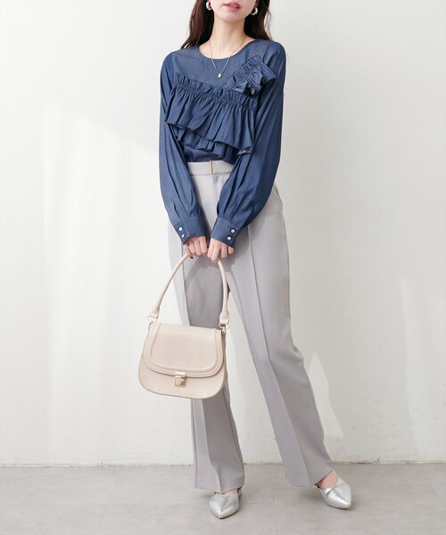 アシメフリルブラウス（シャツ/ブラウス）｜natural couture