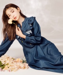 JILL by JILL STUART | ◇フリルデニムシャツワンピース(シャツワンピース)