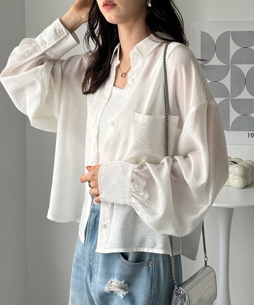 antiqua 大人気！15番のみ再入荷予定あり！シアーシャツ シャツ