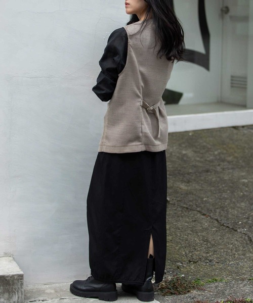 Munich（ミューニック）の「【吸水性】【速乾性】【防シワ性】リネンライクジレ（ベスト・レディース・ベージュ/ブラック/オフホワイト・FREE）」の20枚目の写真