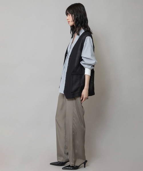 Munich（ミューニック）の「【吸水性】【速乾性】【防シワ性】リネンライクジレ（ベスト・レディース・ベージュ/ブラック/オフホワイト・FREE）」の14枚目の写真