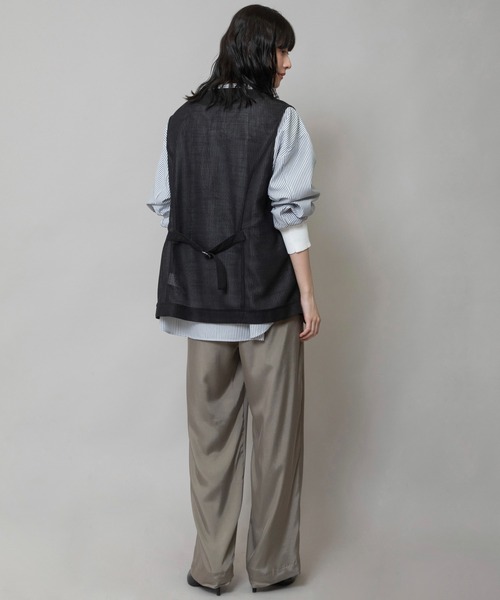 Munich（ミューニック）の「【吸水性】【速乾性】【防シワ性】リネンライクジレ（ベスト・レディース・ベージュ/ブラック/オフホワイト・FREE）」の15枚目の写真