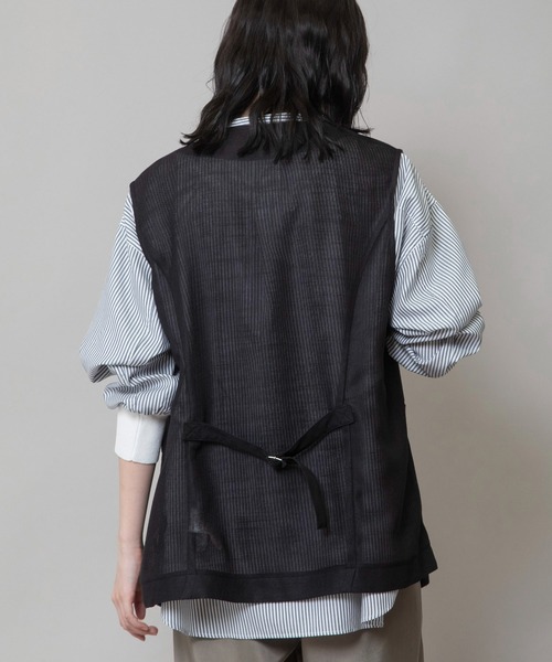 Munich（ミューニック）の「【吸水性】【速乾性】【防シワ性】リネンライクジレ（ベスト・レディース・ベージュ/ブラック/オフホワイト・FREE）」の16枚目の写真