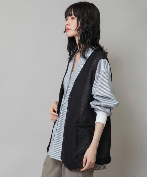 Munich（ミューニック）の「【吸水性】【速乾性】【防シワ性】リネンライクジレ（ベスト・レディース・ベージュ/ブラック/オフホワイト・FREE）」の17枚目の写真