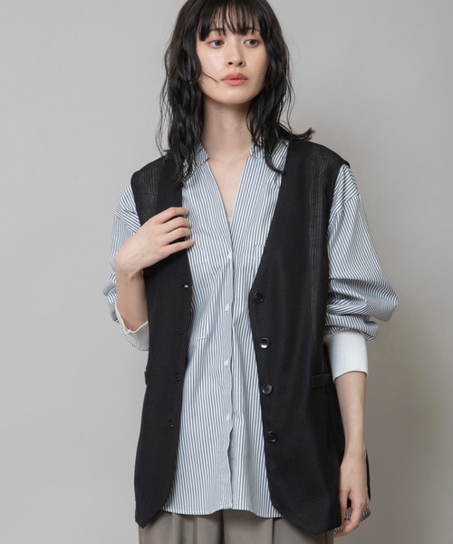 Munich（ミューニック）の「【吸水性】【速乾性】【防シワ性】リネンライクジレ（ベスト・レディース・ベージュ/ブラック/オフホワイト・FREE）」の18枚目の写真