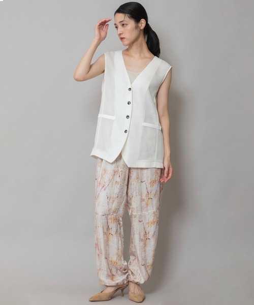 Munich（ミューニック）の「【吸水性】【速乾性】【防シワ性】リネンライクジレ（ベスト・レディース・ベージュ/ブラック/オフホワイト・FREE）」の19枚目の写真