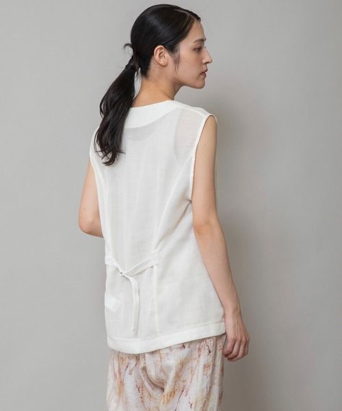 Munich（ミューニック）の「【吸水性】【速乾性】【防シワ性】リネンライクジレ（ベスト・レディース・ベージュ/ブラック/オフホワイト・FREE）」の10枚目の写真