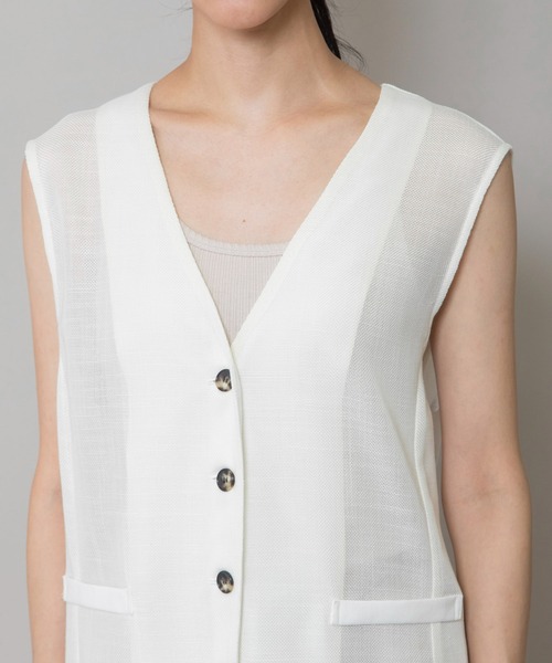 Munich（ミューニック）の「【吸水性】【速乾性】【防シワ性】リネンライクジレ（ベスト・レディース・ベージュ/ブラック/オフホワイト・FREE）」の13枚目の写真