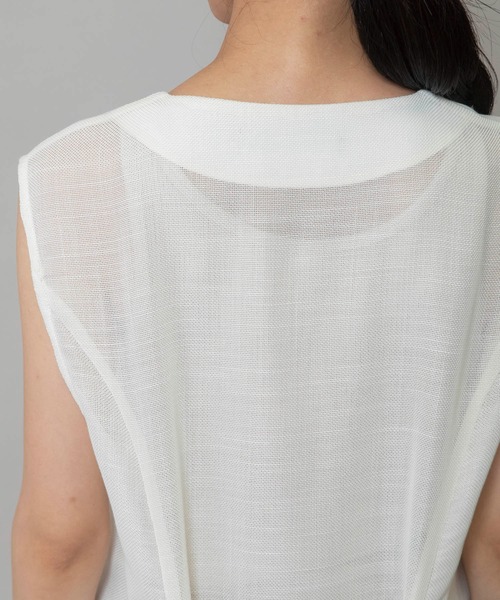 Munich（ミューニック）の「【吸水性】【速乾性】【防シワ性】リネンライクジレ（ベスト・レディース・ベージュ/ブラック/オフホワイト・FREE）」の4枚目の写真