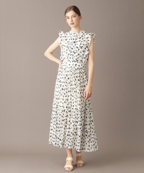 DRESSTERIOR(ドレステリア)の「シアーリーフフリルスリーブワンピ(ワンピース・レディース・ホワイト系3・38/36/34)」の4枚目の写真