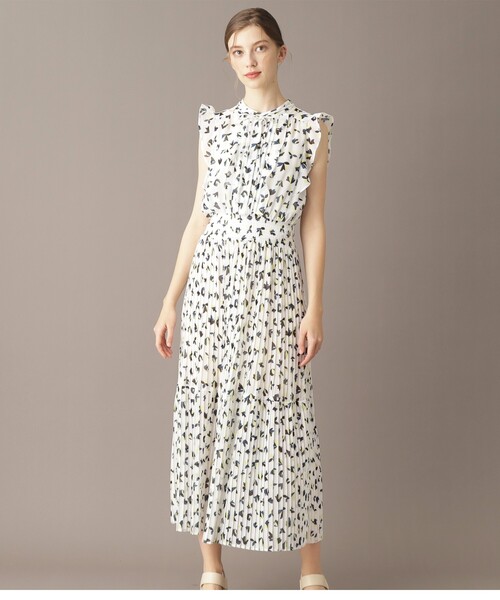 DRESSTERIOR(ドレステリア)の「シアーリーフフリルスリーブワンピ(ワンピース・レディース・ホワイト系3・38/36/34)」の6枚目の写真