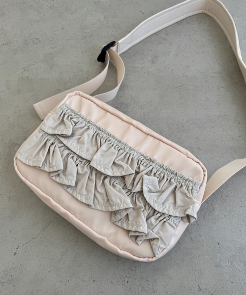 セール】フリルナイロンショルダーバッグ（ボディバッグ/ウエスト