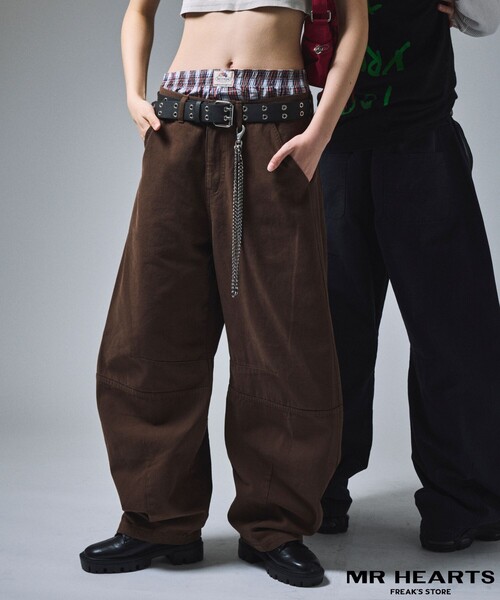 限定展開 MR HEARTS/ミスターハーツ WIDE SILHOUETTE BARREL WORK PANTS（その他パンツ）｜FREAK'S STORE（フリークスストア）