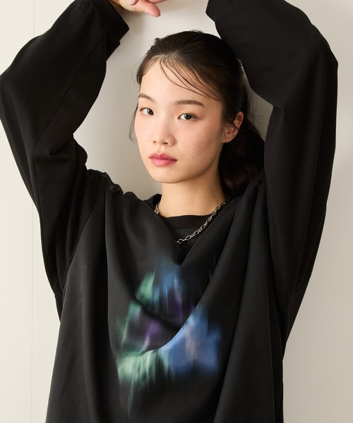 JUNRED（ジュンレッド）の「シアーレイヤードロングスリーブプルオーバー（Tシャツ/カットソー・メンズ・ホワイト/ブラック・S/M/L）」の21枚目の写真