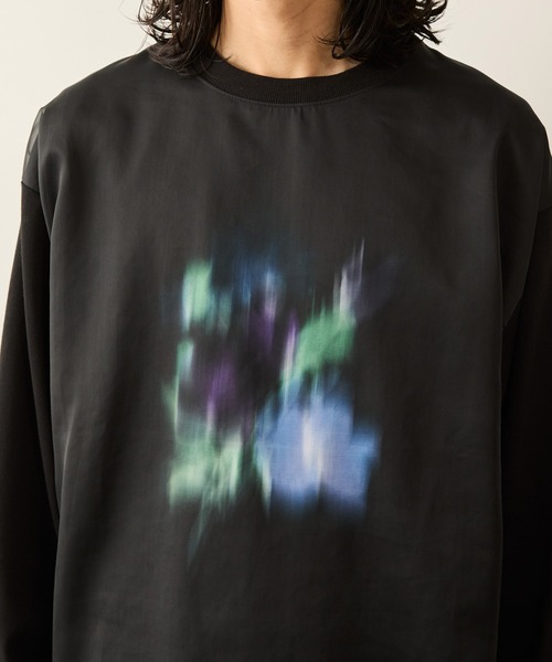 JUNRED（ジュンレッド）の「シアーレイヤードロングスリーブプルオーバー（Tシャツ/カットソー・メンズ・ホワイト/ブラック・S/M/L）」の11枚目の写真