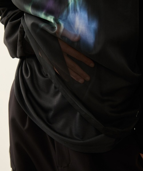 JUNRED（ジュンレッド）の「シアーレイヤードロングスリーブプルオーバー（Tシャツ/カットソー・メンズ・ホワイト/ブラック・S/M/L）」の6枚目の写真