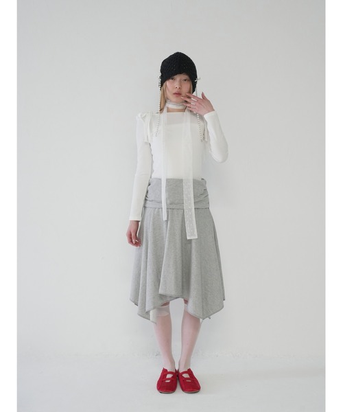 Uenui(ウニュイ)の「【 cunii 】リボンストラップ オフショルダー トップス(Tシャツ/カットソー・レディース・ピンク/ブラック/アイボリー/ネイビー・FREE)」の13枚目の写真