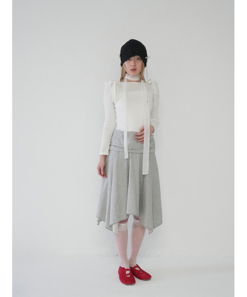 Uenui(ウニュイ)の「【 cunii 】リボンストラップ オフショルダー トップス(Tシャツ/カットソー・レディース・ピンク/ブラック/アイボリー/ネイビー・FREE)」の22枚目の写真