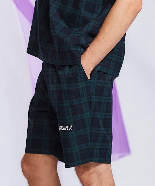 archivio（アルチビオ）の「<MENS>チェック柄撥水冷感ショートパンツ（その他パンツ・メンズ・ネイビー/グリーン/ブラック・M/L/LL）」の3枚目の写真