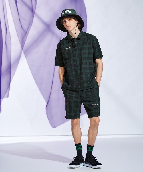archivio（アルチビオ）の「<MENS>チェック柄撥水冷感ショートパンツ（その他パンツ・メンズ・ネイビー/グリーン/ブラック・M/L/LL）」の16枚目の写真