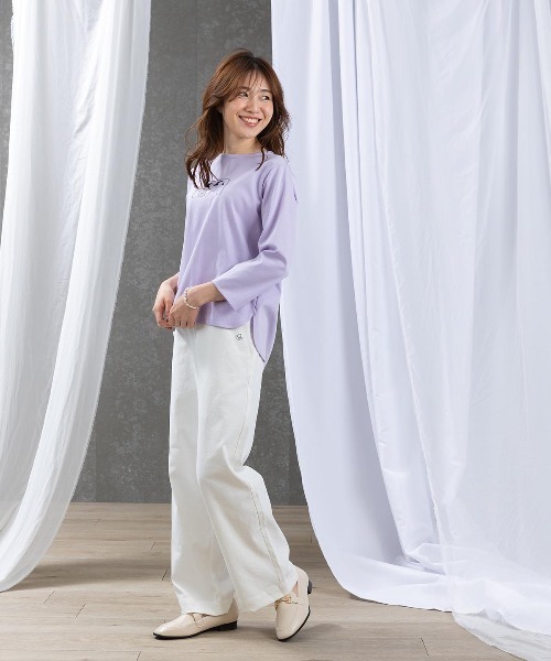 STUDIO PICONE(スタジオピッコーネ)の「UV冷感綿麻混パンツ(その他パンツ・レディース・ブルー/ブラック/グリーン/ホワイト・S/M/L/LL)」の7枚目の写真