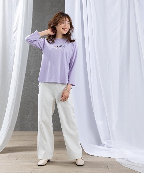STUDIO PICONE(スタジオピッコーネ)の「UV冷感綿麻混パンツ(その他パンツ・レディース・ブルー/ブラック/グリーン/ホワイト・S/M/L/LL)」の8枚目の写真
