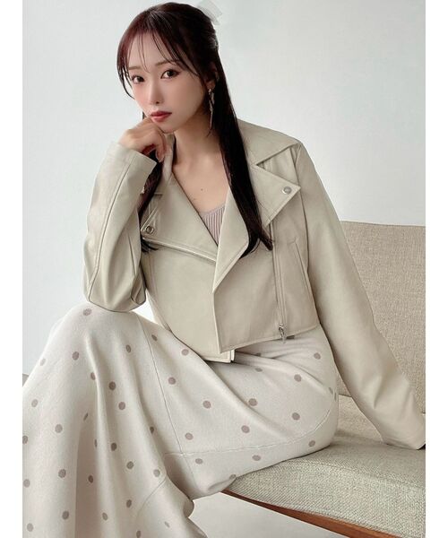 RESEXXY（リゼクシー）の「オフショルドットマーメイドニットワンピース（ワンピース・レディース・ベージュ/ブルー/ブラック・FREE）」の19枚目の写真