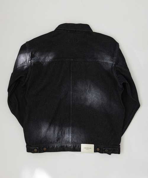 JOURNAL STANDARD relume（ジャーナルスタンダード　レリューム）の「AMERICAN デニム ”AMPLE” トラッカージャケット by COTTON USA（デニムジャケット・メンズ・ブラック/ブルー系その他・MEDIUM/LARGE）」の9枚目の写真