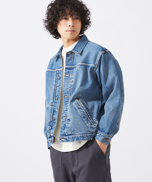 JOURNAL STANDARD relume（ジャーナルスタンダード　レリューム）の「AMERICAN デニム ”AMPLE” トラッカージャケット by COTTON USA（デニムジャケット・メンズ・ブラック/ブルー系その他・MEDIUM/LARGE）」の14枚目の写真