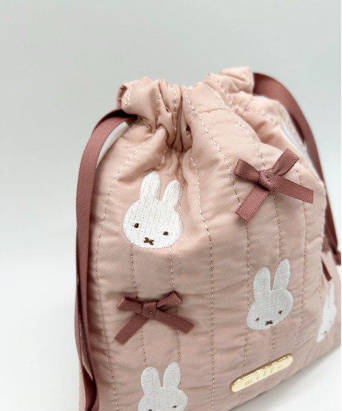 Miffy( ミッフィー)の「miffy/ミッフィー my favorite ribbon 巾着(ポーチ・レディース・ピンク/ベージュ/アイボリー・ONE SIZE)」の11枚目の写真