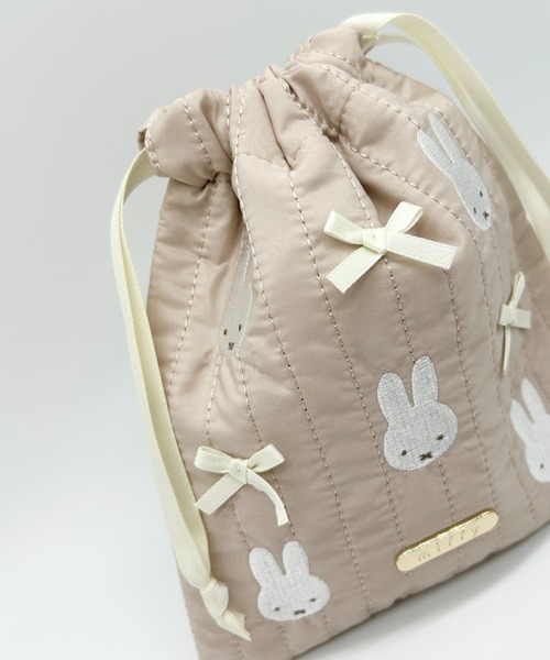 Miffy( ミッフィー)の「miffy/ミッフィー my favorite ribbon 巾着(ポーチ・レディース・ピンク/ベージュ/アイボリー・ONE SIZE)」の14枚目の写真