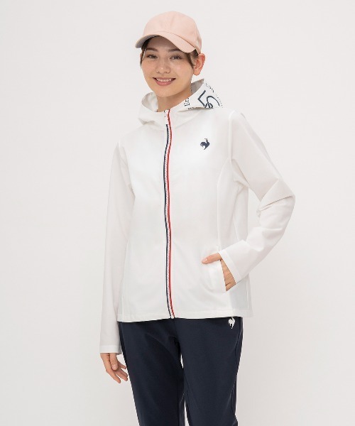 le coq sportif（ルコックスポルティフ）の「サンスクリーンクロスジャケット（ナイロンジャケット・レディース・ライム/ピンク/ネイビー/ホワイト・S/M/L/XL）」の2枚目の写真