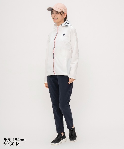 le coq sportif（ルコックスポルティフ）の「サンスクリーンクロスジャケット（ナイロンジャケット・レディース・ライム/ピンク/ネイビー/ホワイト・S/M/L/XL）」の9枚目の写真