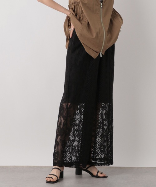 LOWRYS FARM（ローリーズファーム）の「レースイージーパンツ　320704（その他パンツ・レディース・ブラック/アイボリー/オフホワイト/ブラック系その他・FREE）」の4枚目の写真