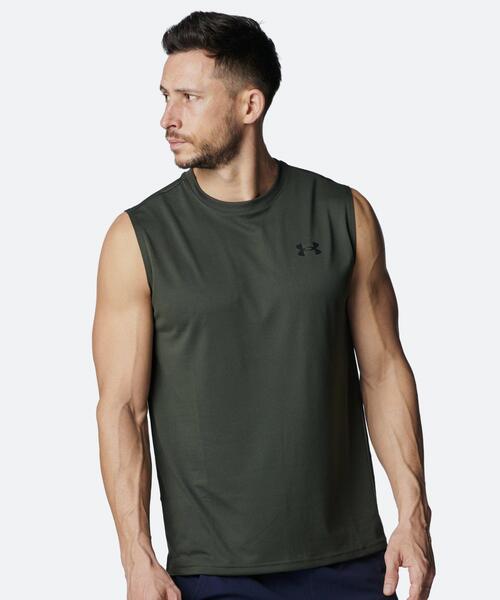 UNDER ARMOUR(アンダーアーマー)の「UAテック スリーブレス シャツ(トレーニング/メンズ)(タンクトップ・メンズ・カーキ・M/2XL/XL/S/L/3XL)」の1枚目の写真