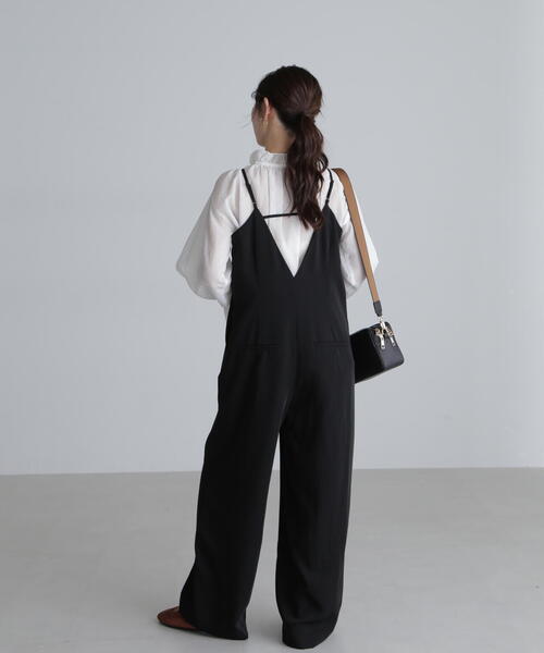 FREE'S MART（フリーズマート）の「◆キャミストラップサロペット（サロペット/オーバーオール・レディース・グレー/ブラック・SMALL/MEDIUM）」の4枚目の写真