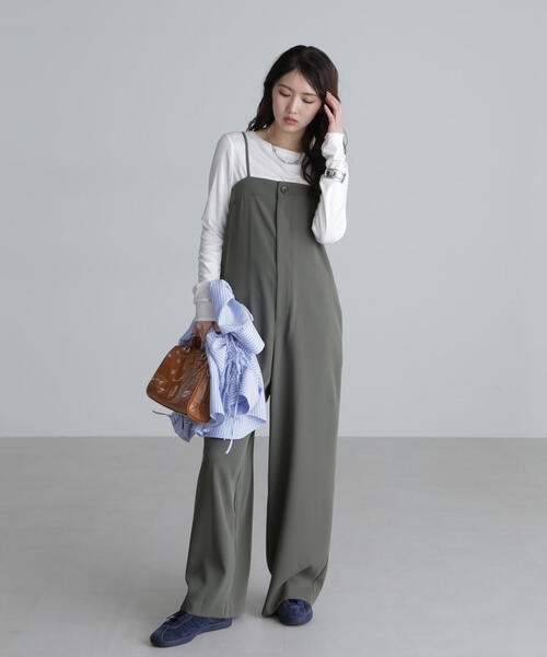 FREE'S MART（フリーズマート）の「◆キャミストラップサロペット（サロペット/オーバーオール・レディース・グレー/ブラック・SMALL/MEDIUM）」の13枚目の写真