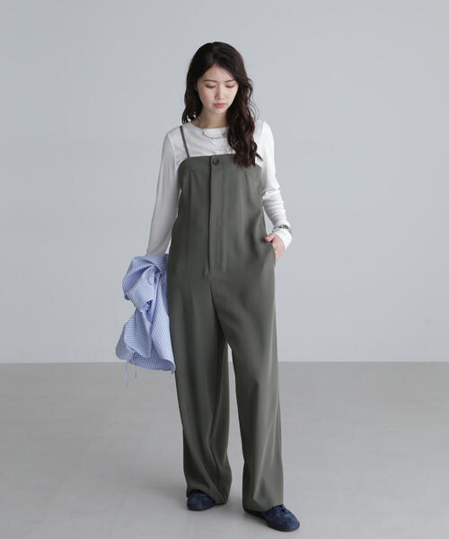 FREE'S MART（フリーズマート）の「◆キャミストラップサロペット（サロペット/オーバーオール・レディース・グレー/ブラック・SMALL/MEDIUM）」の14枚目の写真