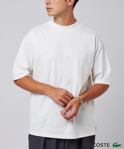 即納！最大半額！ (ラコステ) LACOSTE 別注 Tシャツ（Tシャツ モックネック ウォーキング・ランニングウェア