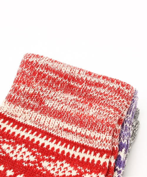 Healthknit(ヘルスニット)の「【Healthknit】ジャカード総柄クルーソックス(ソックス/靴下・メンズ・その他・FREE)」の2枚目の写真