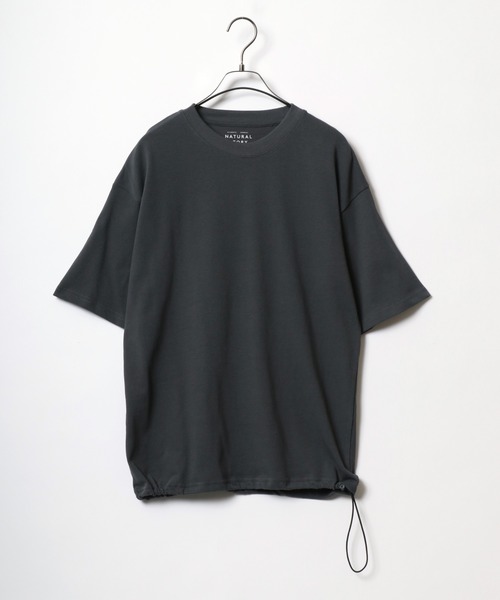 ANPAS（アンパス）の「High Function Crewneck Drawcord T-Shirt/速乾 UVカット 接触冷感 クルーネック ドローコード Tシャツ 半袖 メンズ レディース（Tシャツ/カットソー・メンズ・スミクロ/ネイビー/ホワイト/グレー/グレイッシュブルー/グレイッシュベージュ・M/L/LL）」の15枚目の写真