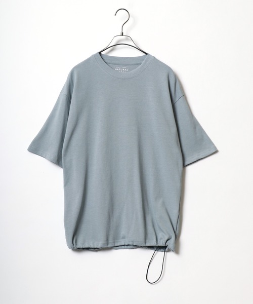 ANPAS（アンパス）の「High Function Crewneck Drawcord T-Shirt/速乾 UVカット 接触冷感 クルーネック ドローコード Tシャツ 半袖 メンズ レディース（Tシャツ/カットソー・メンズ・スミクロ/ネイビー/ホワイト/グレー/グレイッシュブルー/グレイッシュベージュ・M/L/LL）」の19枚目の写真