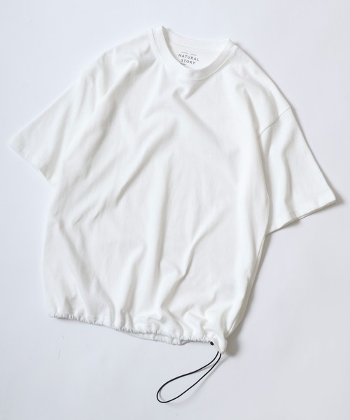 ANPAS（アンパス）の「High Function Crewneck Drawcord T-Shirt/速乾 UVカット 接触冷感 クルーネック ドローコード Tシャツ 半袖 メンズ レディース（Tシャツ/カットソー・メンズ・スミクロ/ネイビー/ホワイト/グレー/グレイッシュブルー/グレイッシュベージュ・M/L/LL）」の8枚目の写真
