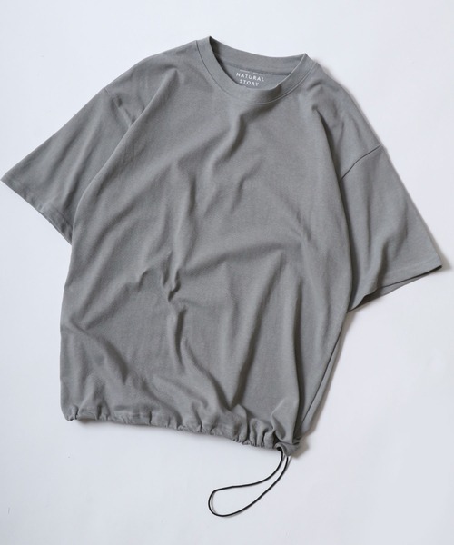 ANPAS（アンパス）の「High Function Crewneck Drawcord T-Shirt/速乾 UVカット 接触冷感 クルーネック ドローコード Tシャツ 半袖 メンズ レディース（Tシャツ/カットソー・メンズ・スミクロ/ネイビー/ホワイト/グレー/グレイッシュブルー/グレイッシュベージュ・M/L/LL）」の10枚目の写真
