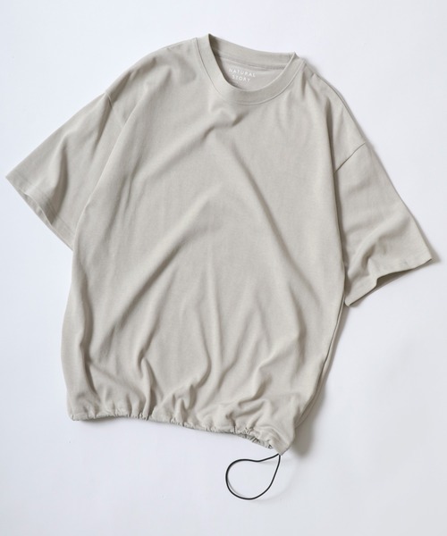 ANPAS（アンパス）の「High Function Crewneck Drawcord T-Shirt/速乾 UVカット 接触冷感 クルーネック ドローコード Tシャツ 半袖 メンズ レディース（Tシャツ/カットソー・メンズ・スミクロ/ネイビー/ホワイト/グレー/グレイッシュブルー/グレイッシュベージュ・M/L/LL）」の11枚目の写真