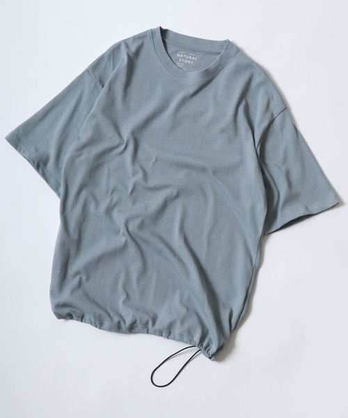 ANPAS（アンパス）の「High Function Crewneck Drawcord T-Shirt/速乾 UVカット 接触冷感 クルーネック ドローコード Tシャツ 半袖 メンズ レディース（Tシャツ/カットソー・メンズ・スミクロ/ネイビー/ホワイト/グレー/グレイッシュブルー/グレイッシュベージュ・M/L/LL）」の13枚目の写真